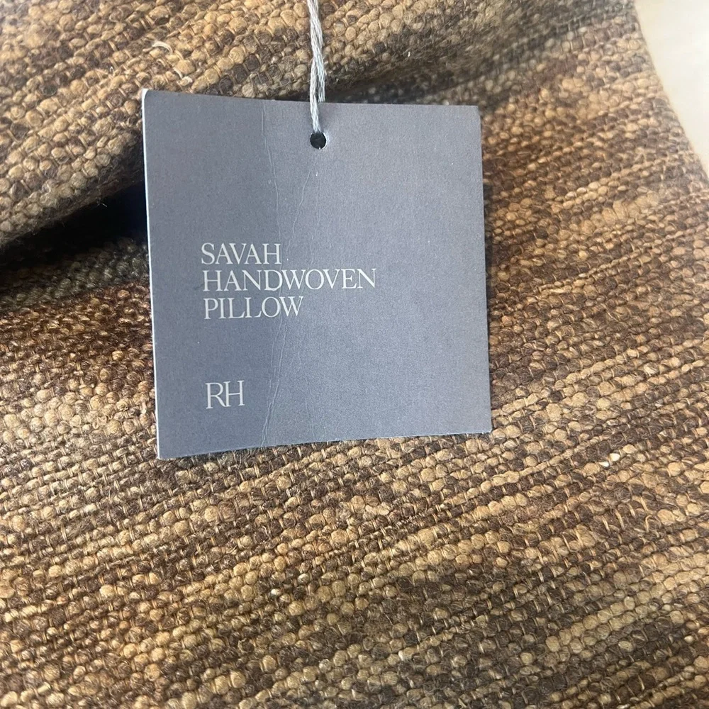 Restoration Hardware Brown Textured Accent Pillow Cover